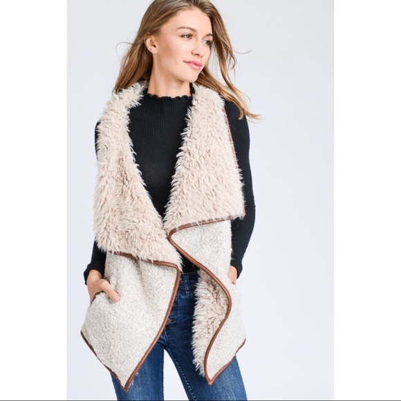 🆕5⭐️Gorgeous Faux Fur Sherpa Vest - Picture 3 of 7